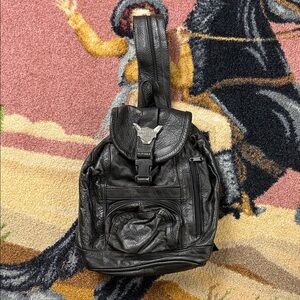 VINTAGE LEATHER HARLEY DAVIDSON BACKPACK